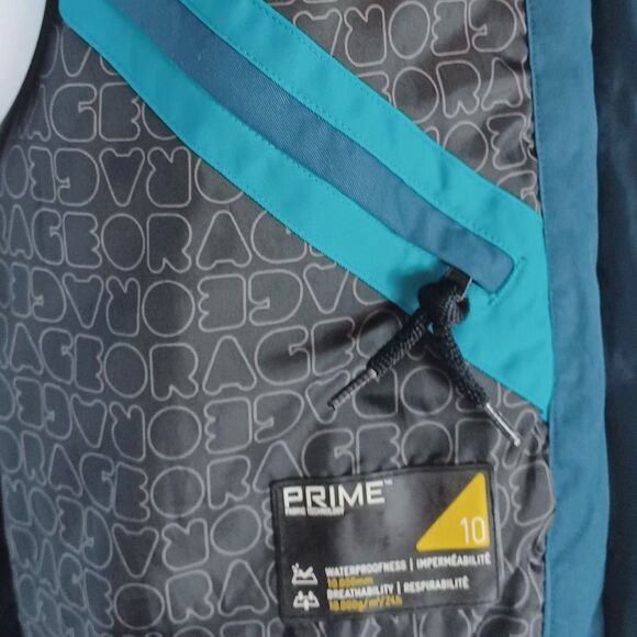 Orage Prime 10 Ski Jacket Small Womens Solid Teal Waterproof Insulated Snow Coat - Picture 7 of 12
